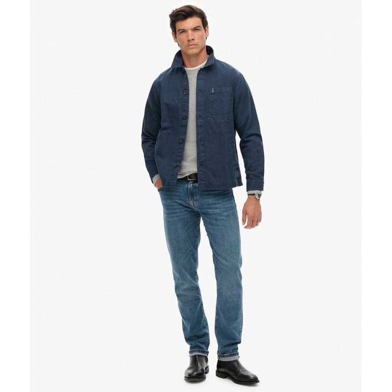 Superdry Merchant Linen-Blend Overshirt image number 3